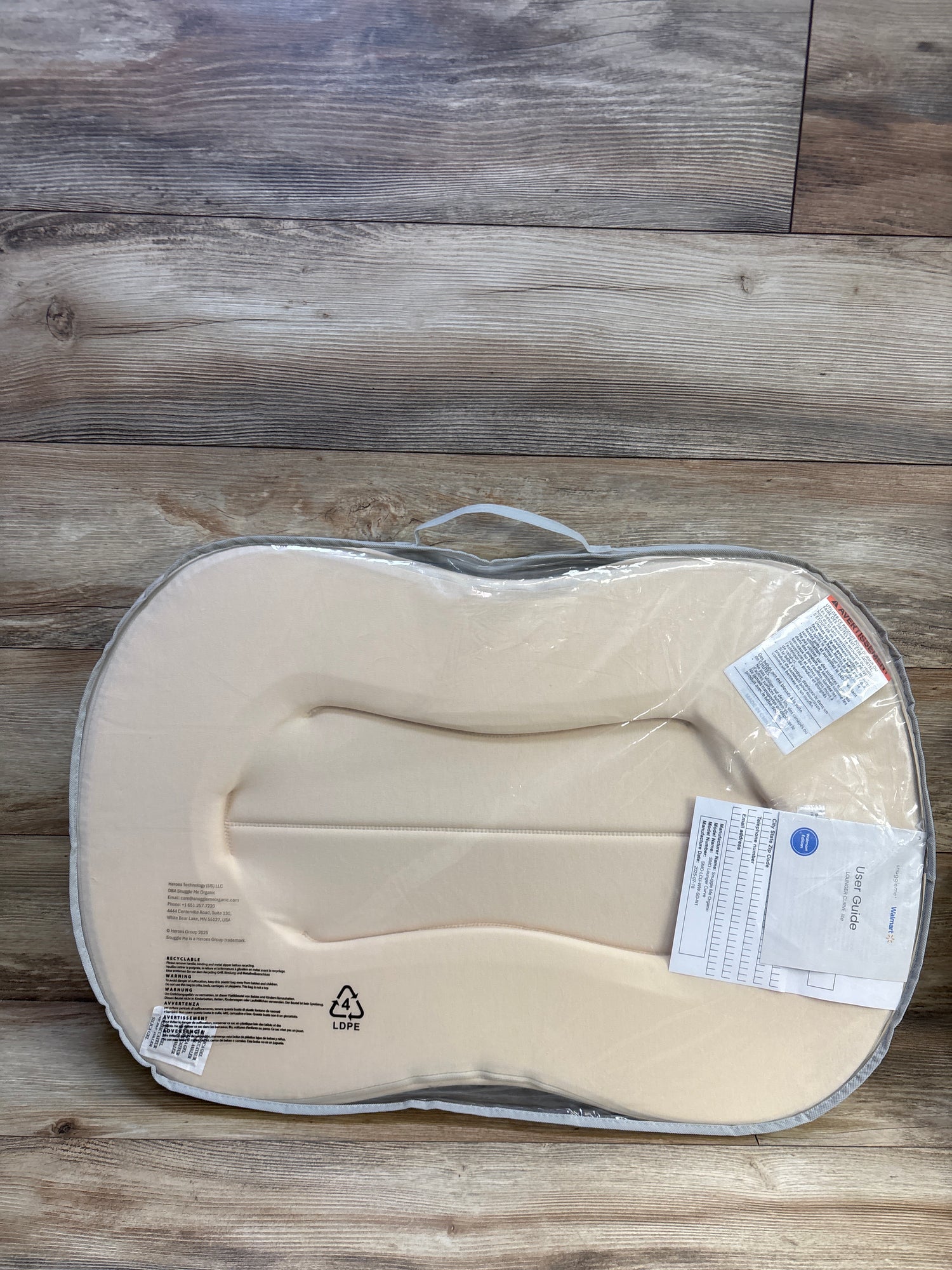 NEW Snuggle Me Curve Lite Baby Lounger with Sand Cover