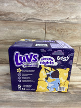 NEW Luvs Platinum Protection Bluey Diapers Size 5 62ct.