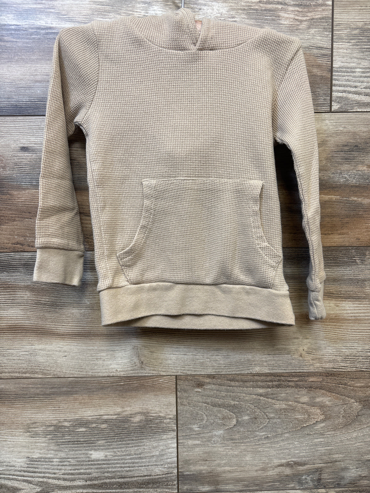 Sezzit Waffle Knit Hooded Long Sleeve Shirt Tan sz 4T