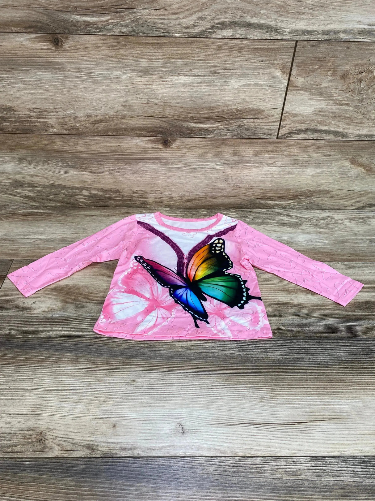 Long Sleeve Butterfly Shirt Pink sz 18m