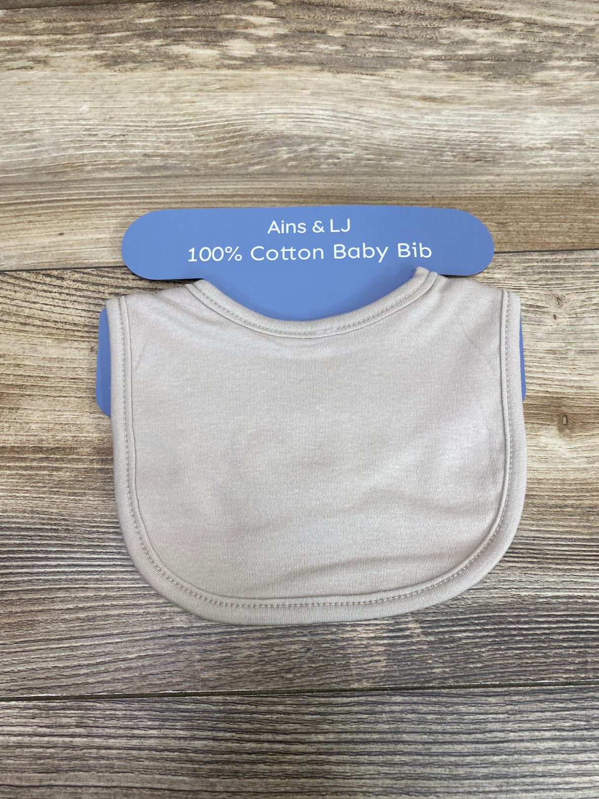 NEW Ains & LJ 100% Cotton Baby Bib Neutral