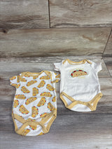 Chick Pea 2pk Taco Bodysuits Cream sz 0-3m
