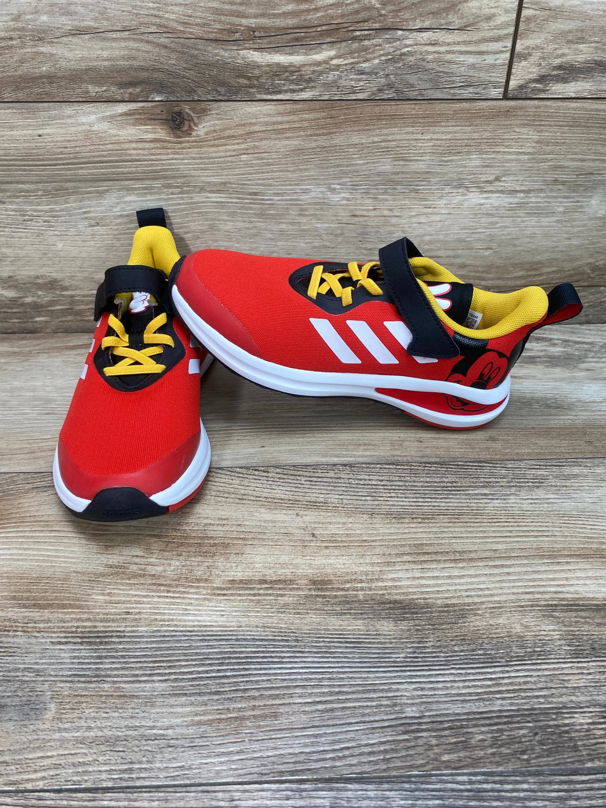 Adidas Disney Mickey Fortarun Red Running Shoes sz 3Y