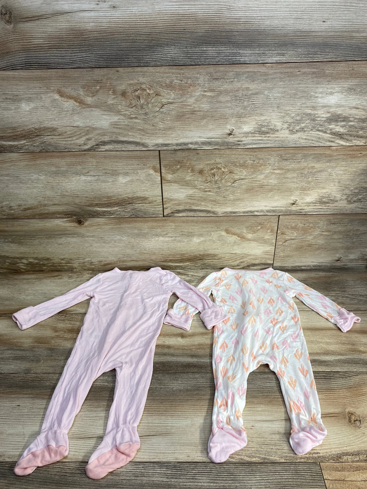 Cloud Island 2pk Floral Print Sleeper White sz 3-6m