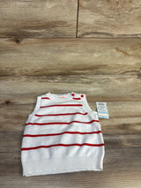NEW Cat & Jack Knit Striped Star Shirt White sz 6-9m