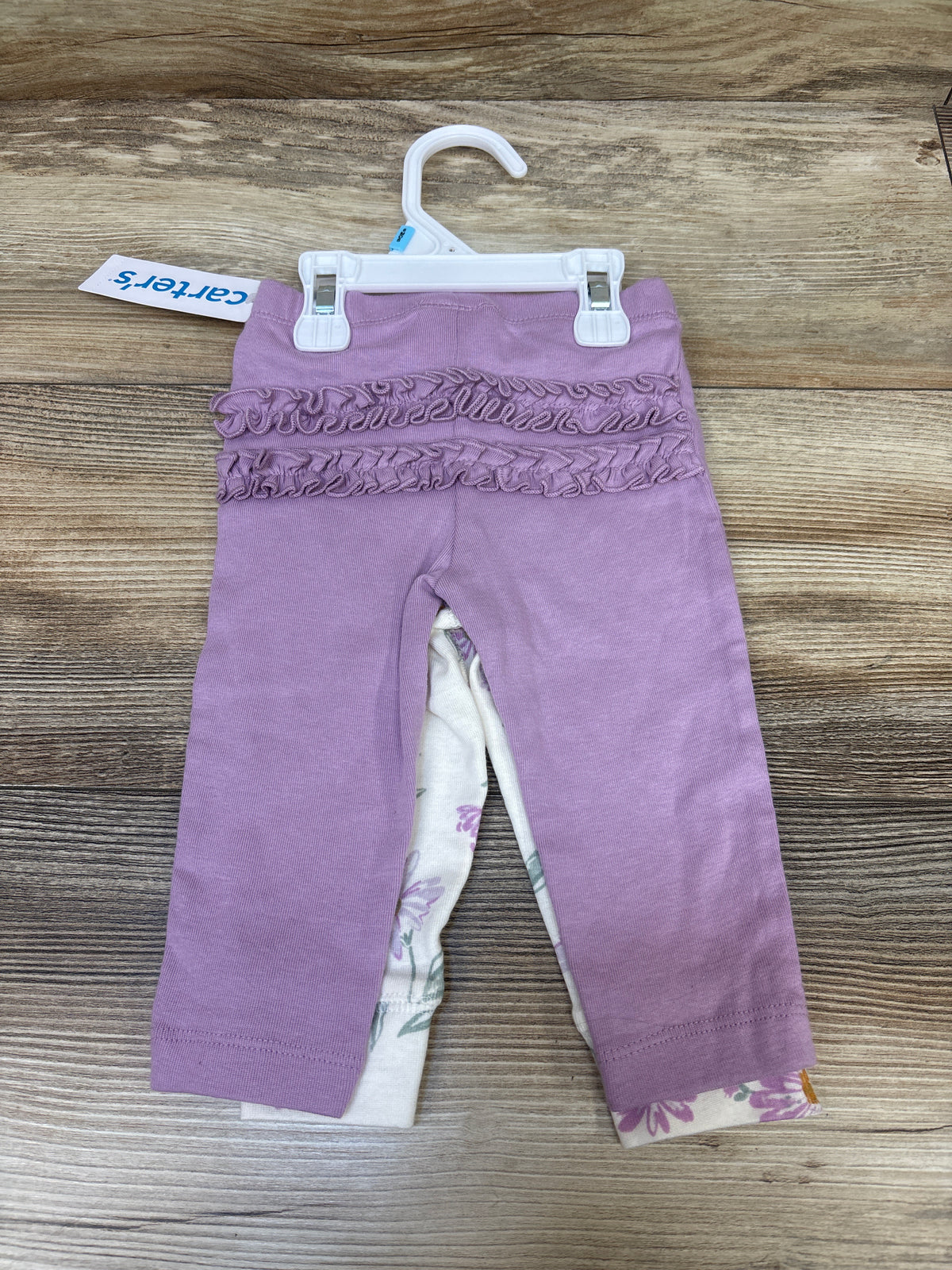 NEW Carter's 2pk Pants White/Purple sz 6m