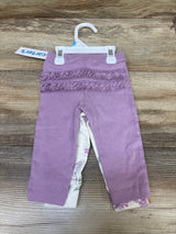 NEW Carter's 2pk Pants White/Purple sz 6m