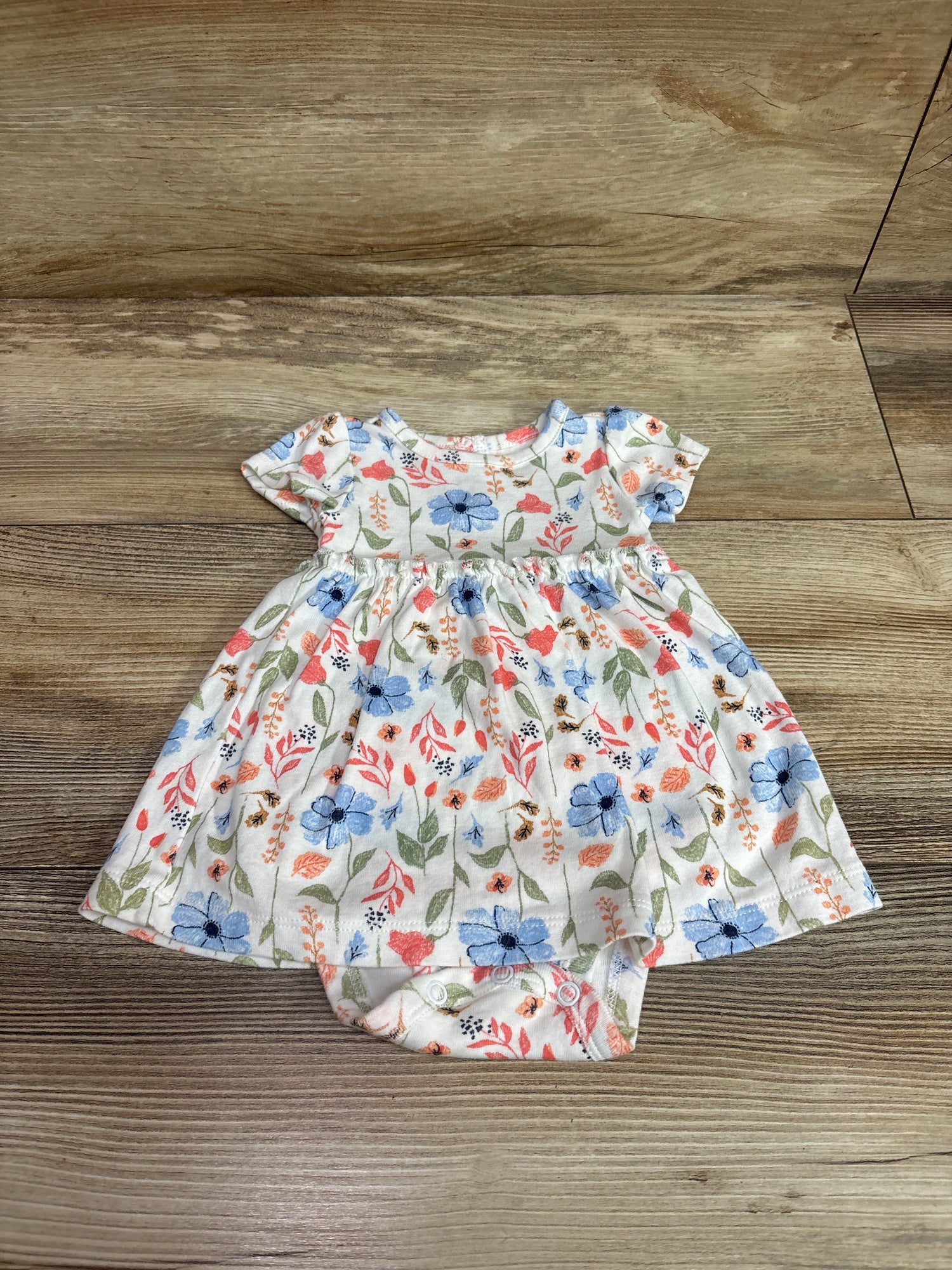 Child Of Mine Floral Bodysuit Dress White sz 0-3m