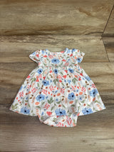 Child Of Mine Floral Bodysuit Dress White sz 0-3m