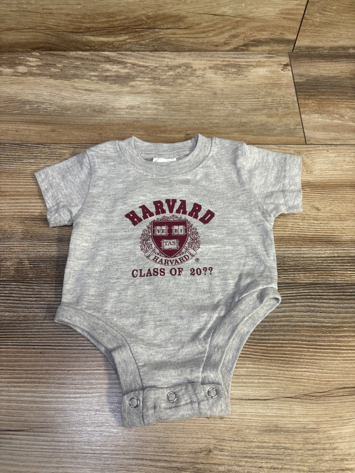 Kiddy Kats Harvard Class of 20?? Bodysuit Grey sz 6m
