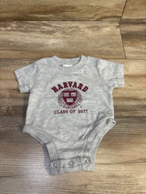 Kiddy Kats Harvard Class of 20?? Bodysuit Grey sz 6m