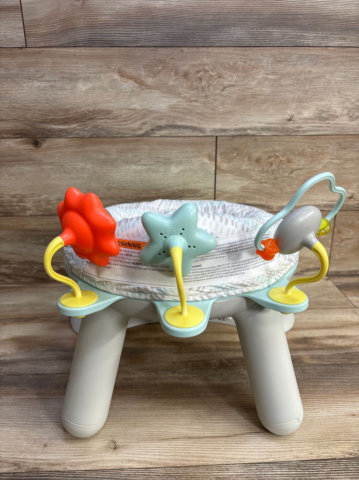 Skip Hop Silver Lining Cloud 2-in-1 Sit-Up Chair & Activity Seat, White/Blue