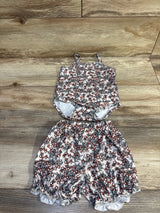 Shein 2pc Tank Bodysuit & Shorts Set Ivory sz 6-9m
