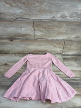 Lilly Pulitzer Metallic Long Sleeve Dress Pink sz 4-5T