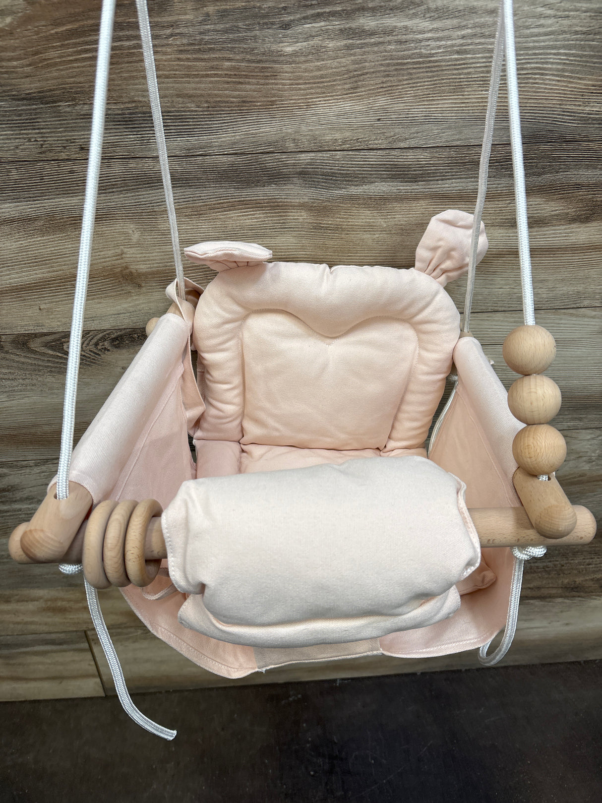 Monkey & Mouse Canvas Baby Swing, Pink