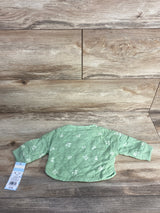 NEW Cat & Jack Floral Chambray Quilted Jacket Green sz Newborn
