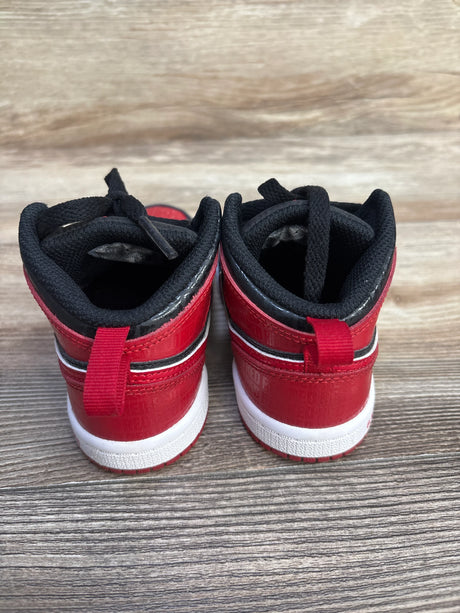 Air Jordan 1 Mid SS TD 'Black + Red = Bred' Sneakers sz 8c - Me n Mommy To Be