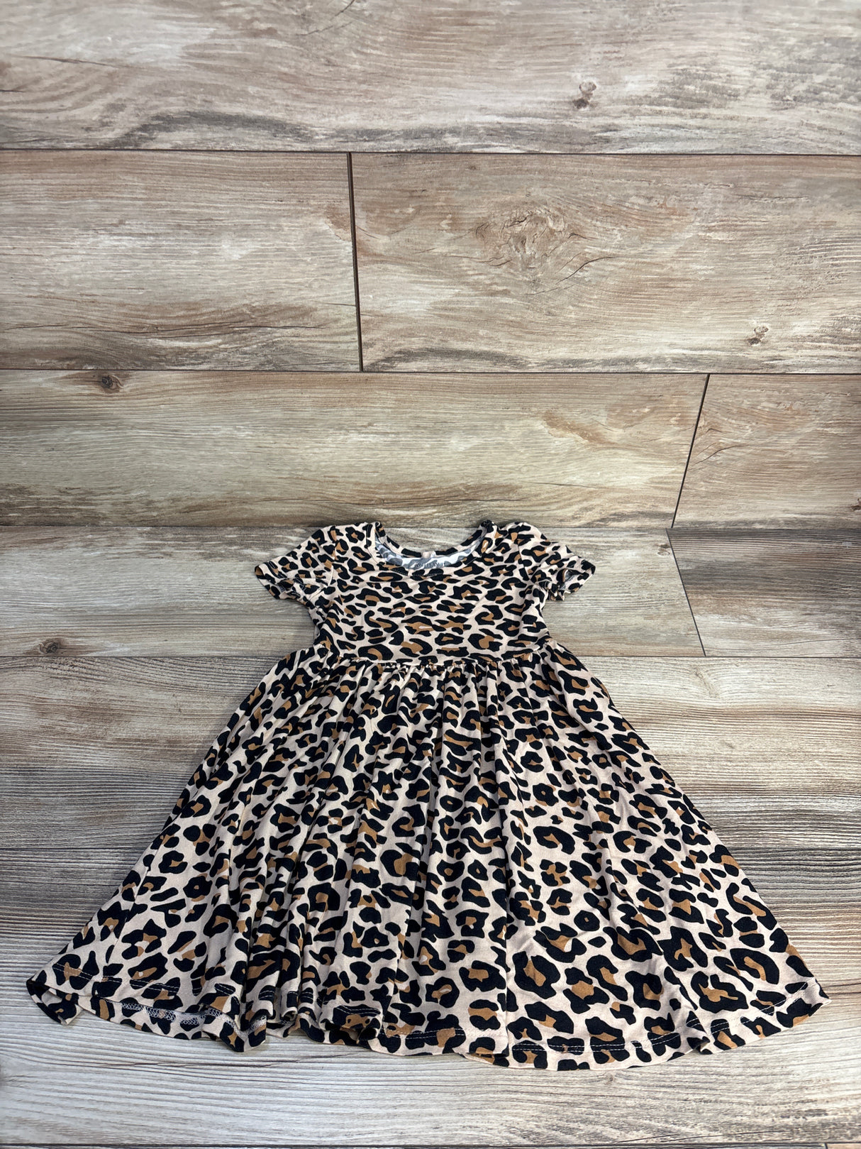 Posh P. Lana Leopard Twirl Dress Beige sz 2T