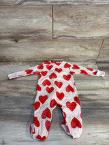 Old Navy Heart Print Sleeper Taupe sz 3-6m