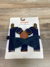 NEW Cat & Jack Suspender Bowtie Set Plaid OSFM