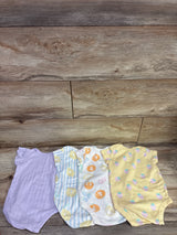 Member's Mark 4pk Organic Bodysuits White sz 6m