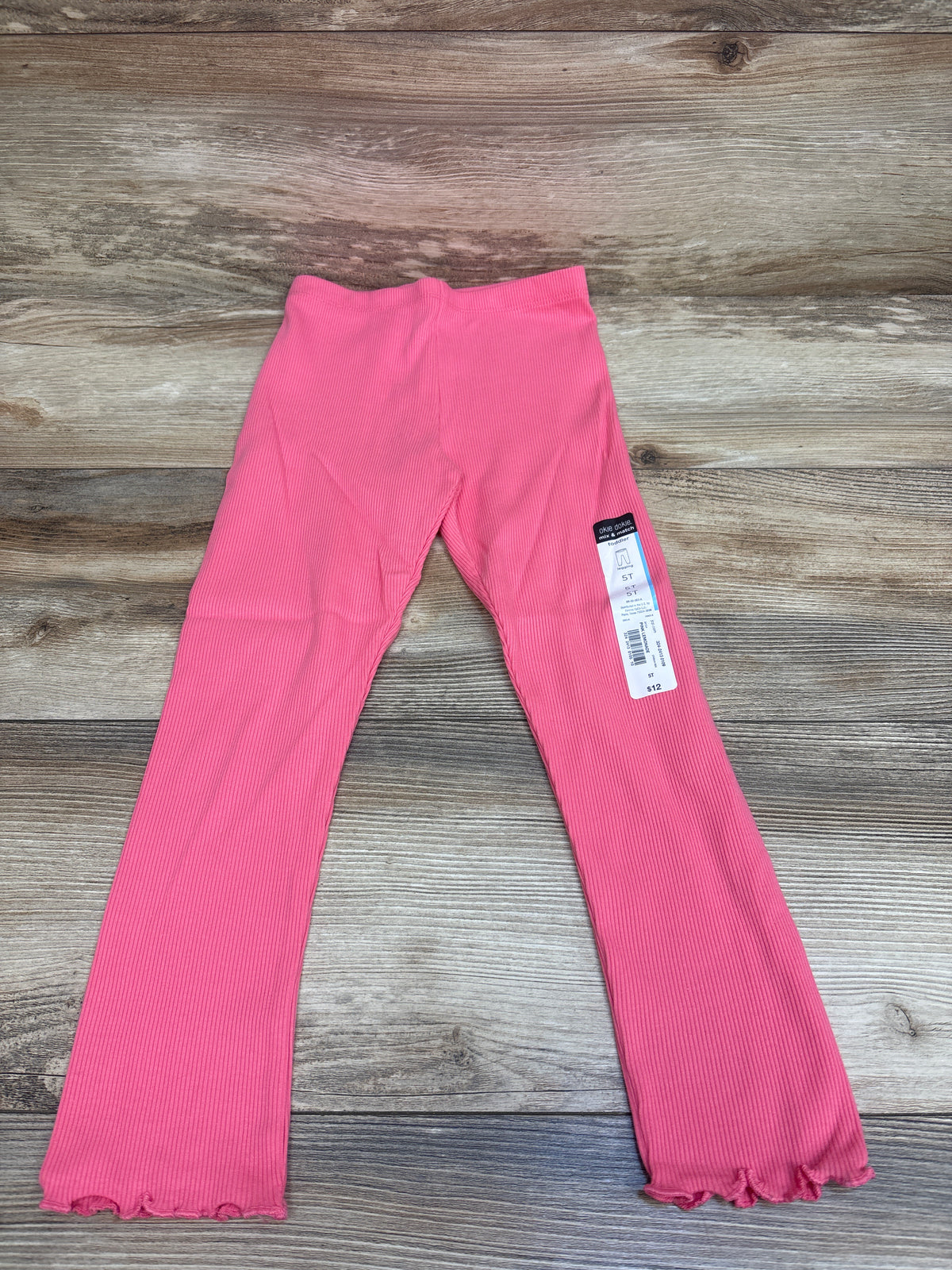 NEW Okie Dokie Ribbed Leggings in Pink Lemonade sz 5T