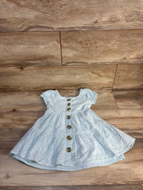 Little Lass Eyelet Dress Blue sz 3T