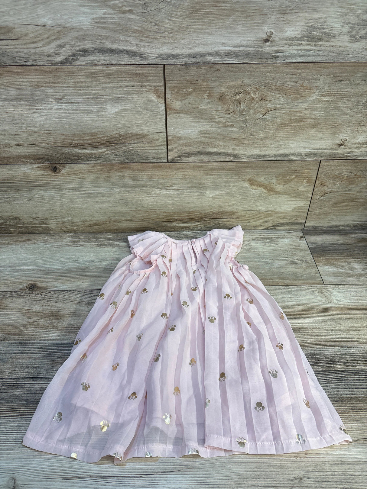 Disney Junior Minnie Mouse Chiffon Pleated Dress Pink sz 2T