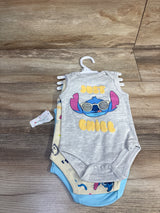 NEW Disney Baby 3pk Lilo & Stitch Tank Bodysuits Blue sz 3/6m