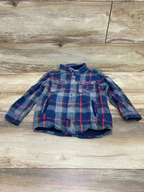 Mayoral Plaid Overshirt Blue sz 4T - Me n Mommy To Be