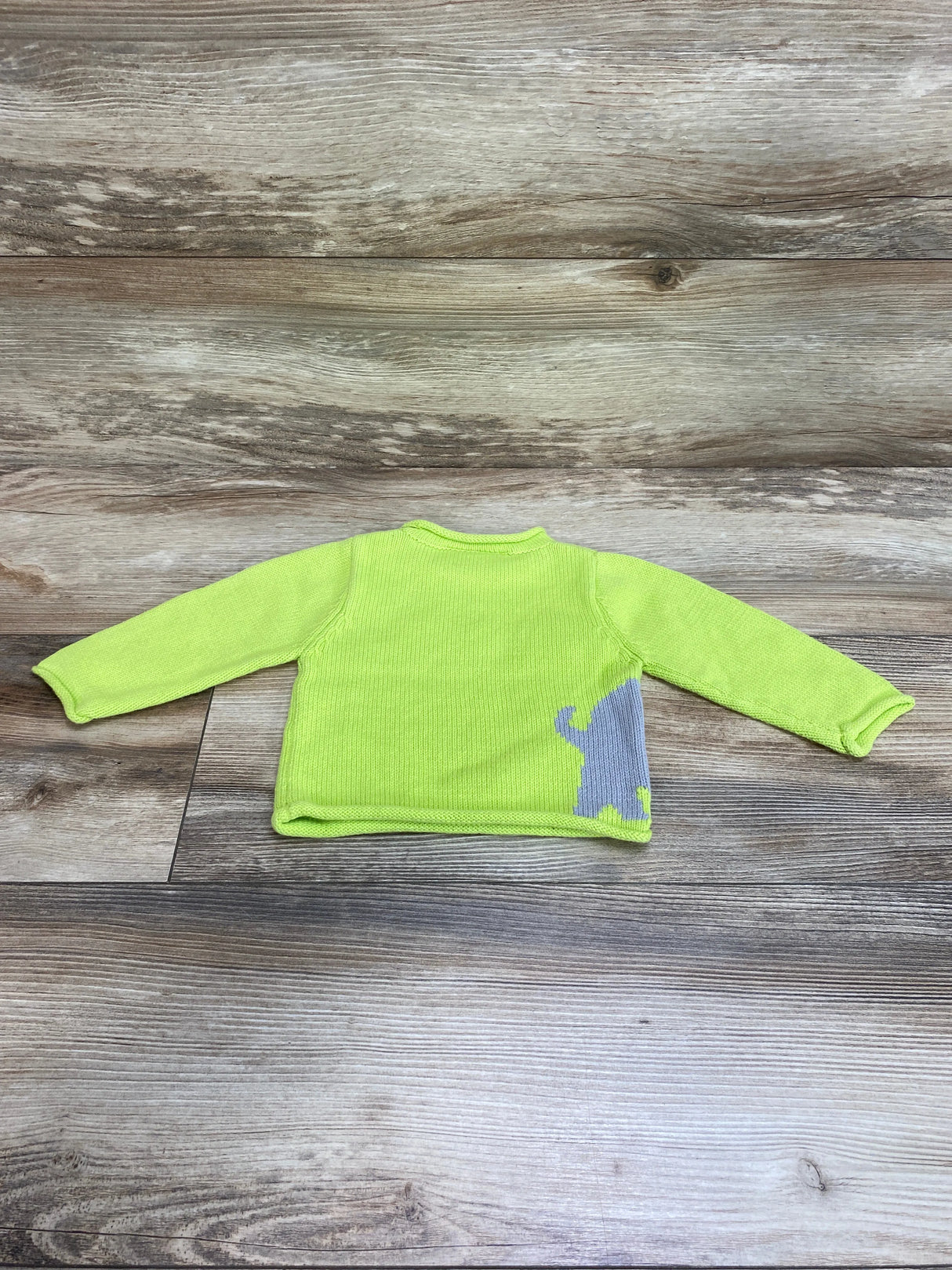 Trumpette Krumpettes Lime Knit Elephant Sweater sz 0-6m