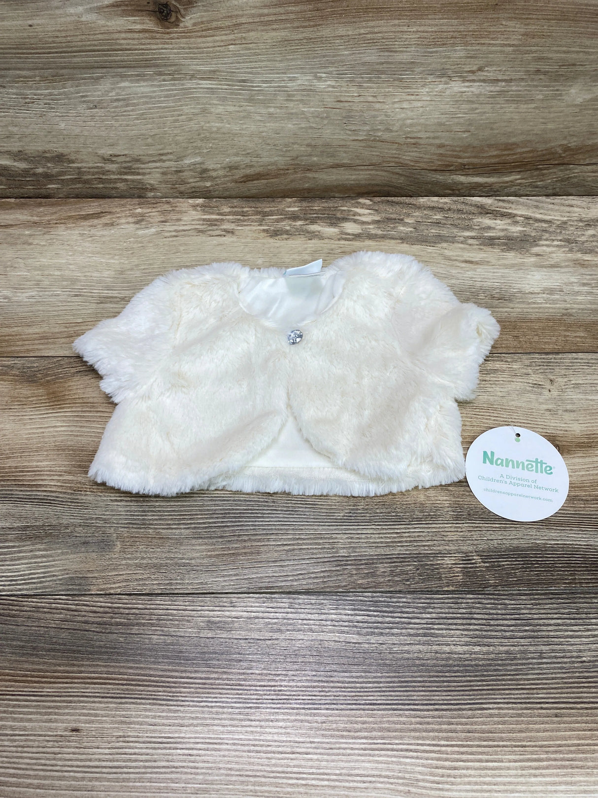 NEW Nannette Baby Shrug White sz 18m