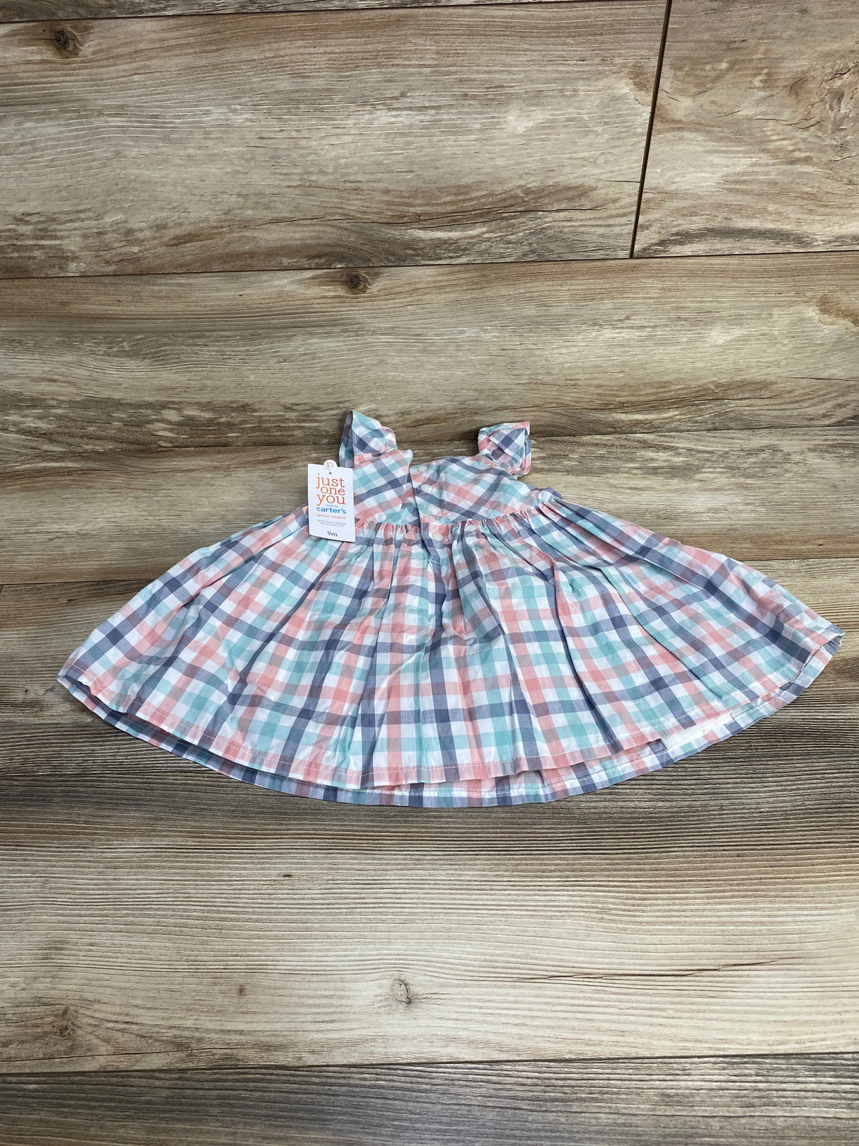 NEW Just One You 2pc Plaid Dress & Bloomers White sz 9m