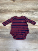 Baby Gap Striped Bodysuit Garnet Red sz 0-3m