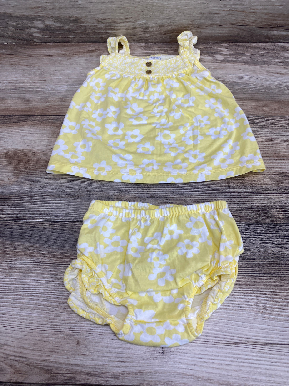 Carter's 2pc Floral Top & Bloomers Yellow sz 9m