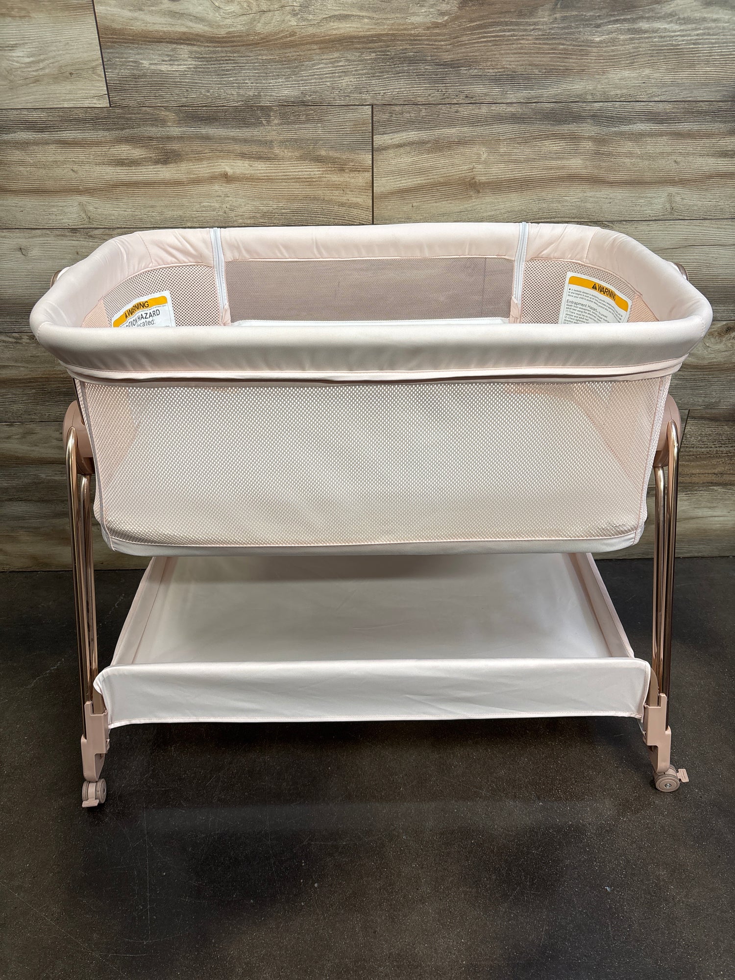 KOOLABABY Baby Bassinet Bedside Sleeper in Pink
