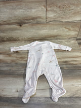 Just One You Pig Print Ribbed Sleeper Pink sz 6m