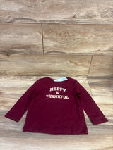 NEW Cat & Jack Happy & Thankful Shirt Maroon sz 3T