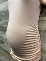 A Pea in the Pod Ruched Shirt Peach sz Medium