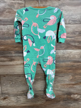 Carter's Humming Bird Print Sleeper Green sz 18m