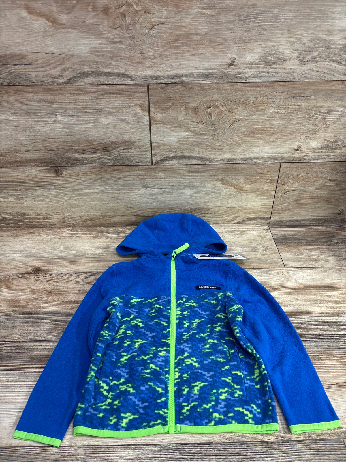 NEW Lands' End Full-Zip Fleece Jacket Blue sz 3T
