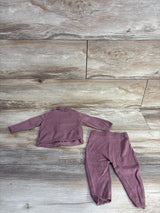 H&M 2pc Long Sleeve Top & Pants Set Mauve sz 3m