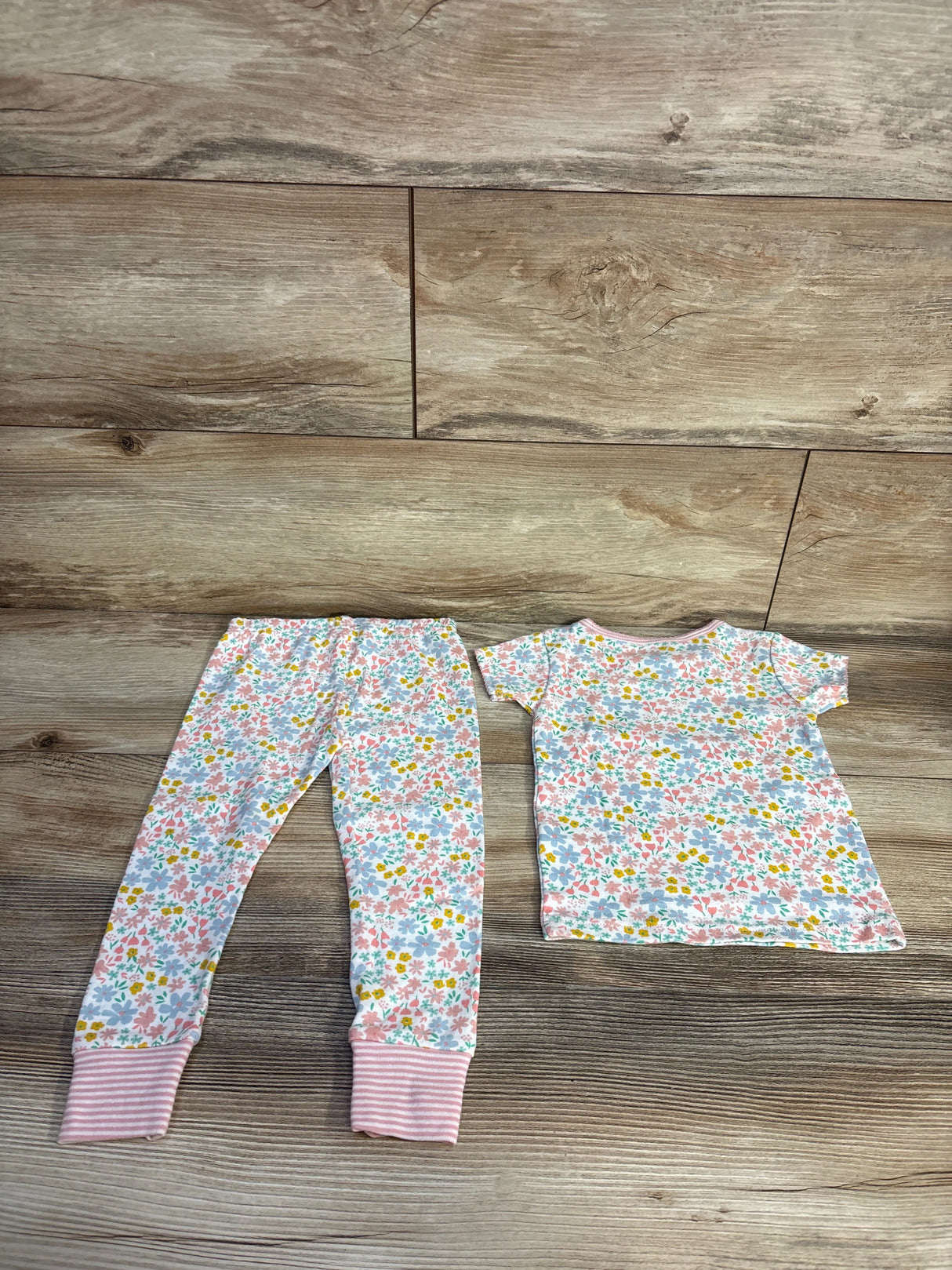 Carter's 2pc Floral Pajama Set White sz 18m