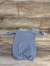 Touched By Nature Striped Sleeper Gown Navy sz 0-6m