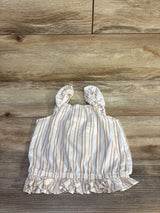 Nicole Miller Striped Peplum Top White sz 4T