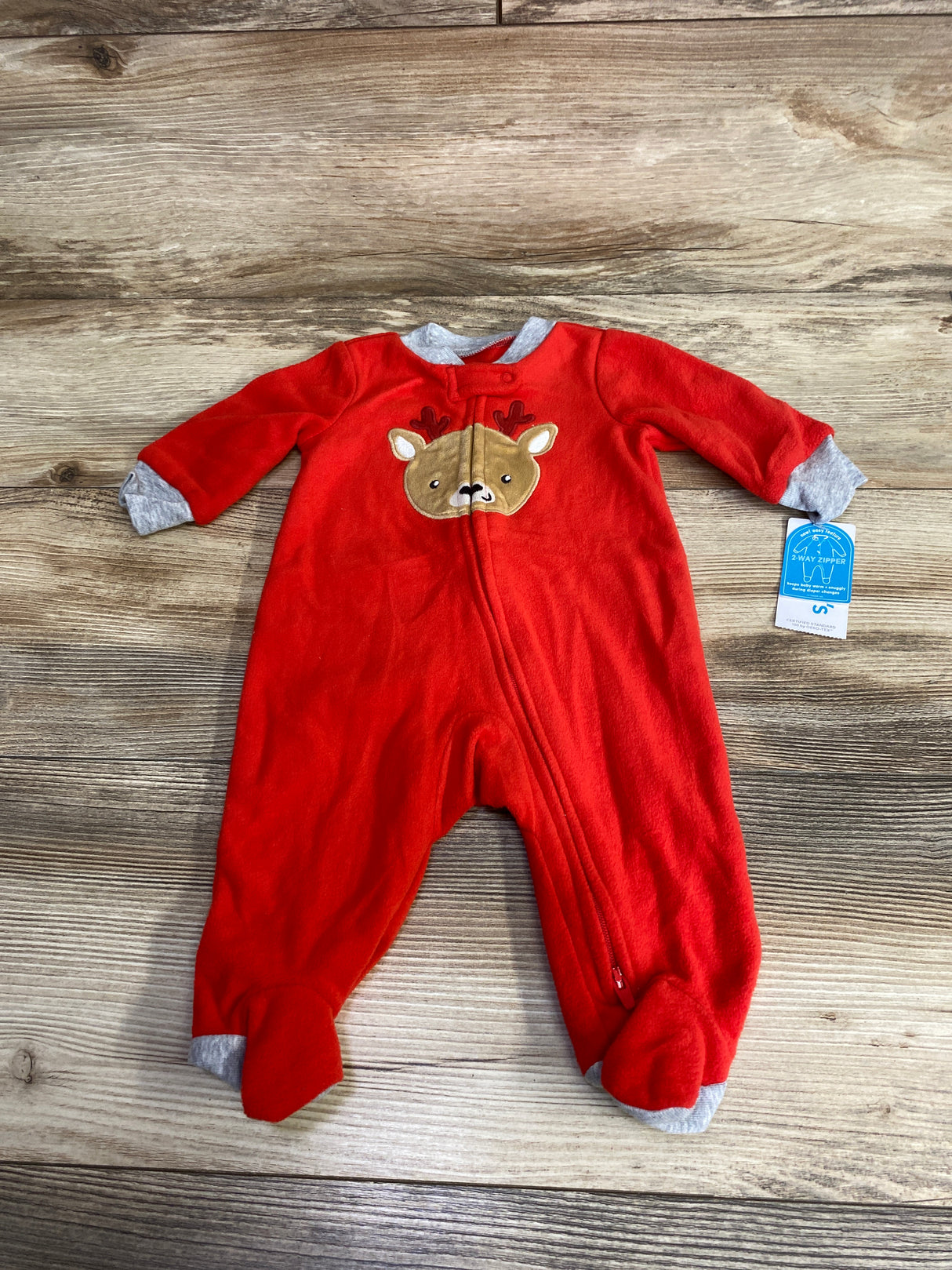 NEW Carter's Reindeer Blanket Sleeper Red sz 3m