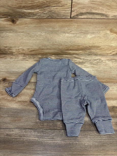 Just One You 2pc Striped Bodysuit & Pants Navy sz Newborn - Me n Mommy To Be
