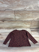 H&M Leopard Print Long Sleeve Shirt Brown sz 3/4T