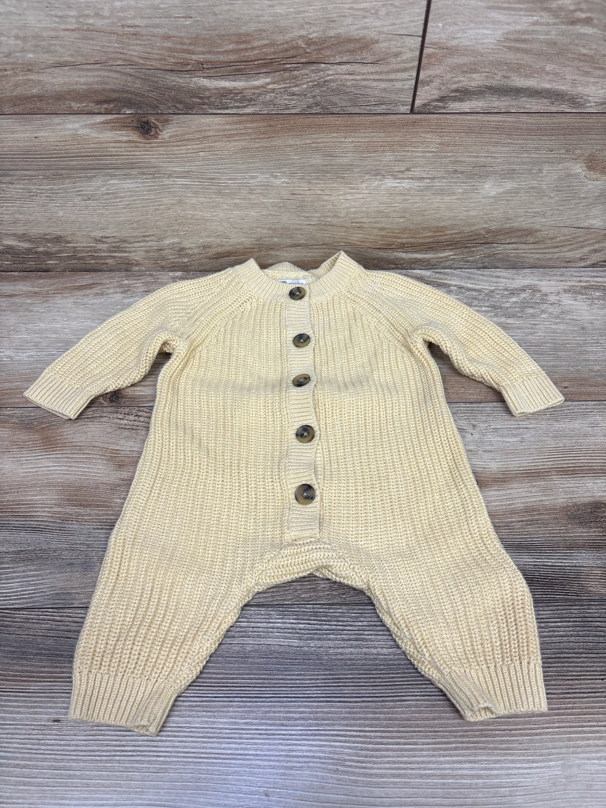 Amazon Essentials x Sofia Grainge Knit Button-Front Coverall Yellow sz 3-6m
