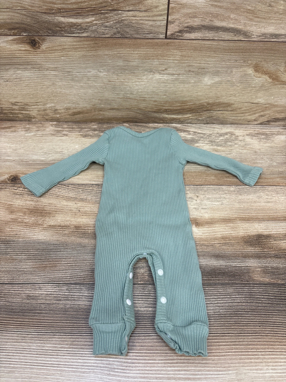 Hi I'm New Here Ribbed Coverall Green sz 1-3m